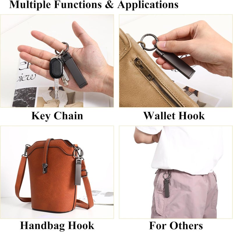 BULFULL Purse Hook for Table Desk Folding Handbag Holder Mobile Phone Stand Holder for Women Men (New Upgrade-Black) - Image 5
